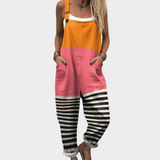 Evarielle - Softtouch-Jumpsuit in Orange Pink