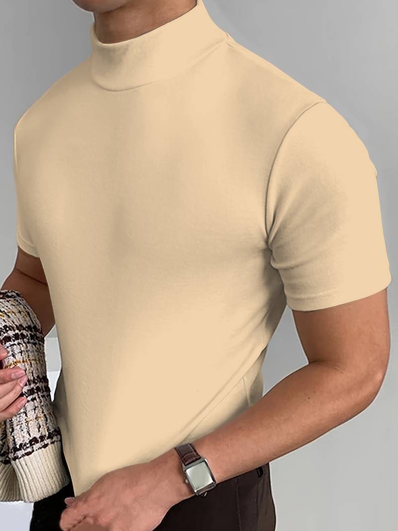 Livio - Herren T-Shirt mit hohem Kragen