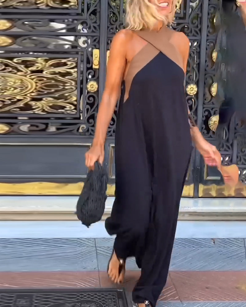 SIENNA | Elegantes Kleid mit freiem Rücken und modischem Kreuzkragen