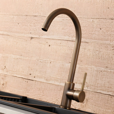 TapWise Wasserhahn – Einhebelmischer aus massivem Messing für die Küche