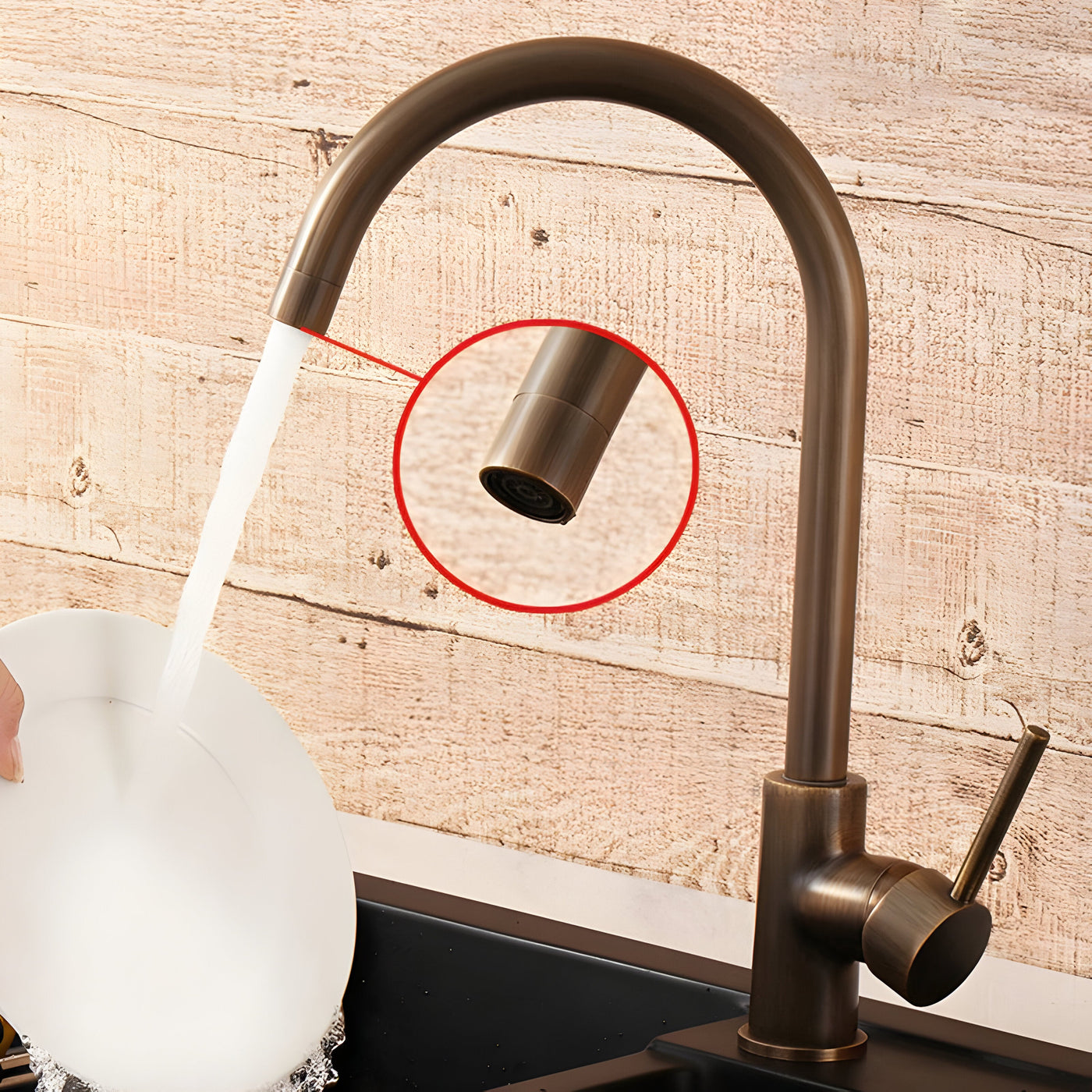 TapWise Wasserhahn – Einhebelmischer aus massivem Messing für die Küche