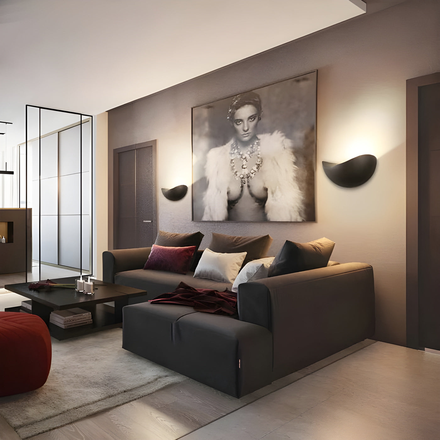 NoirLume Light - Minimalistische halbkreisförmige LED-Wandleuchte