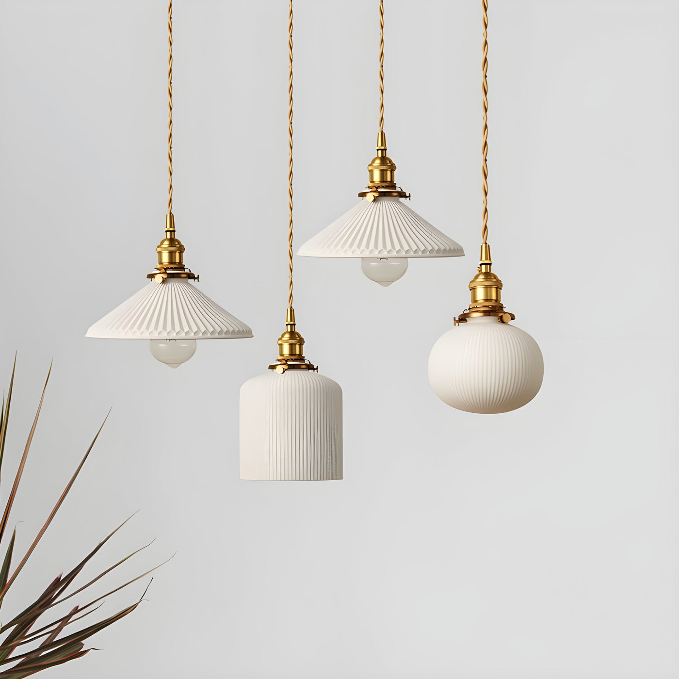 HarmonyGlow Light - Vintage-Keramik-Glas-Pendelleuchte