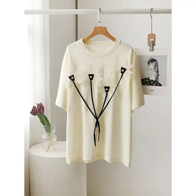 Sommer-T-Shirt Ladies Basic Floral Print