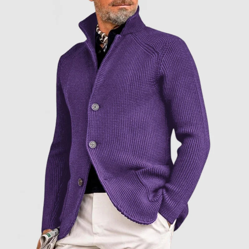 Marcus | Elegante Strickjacke mit Revers für Herren