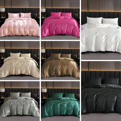 SatinNest Duvet Set - 3tlg. Satin Bettbezug Set