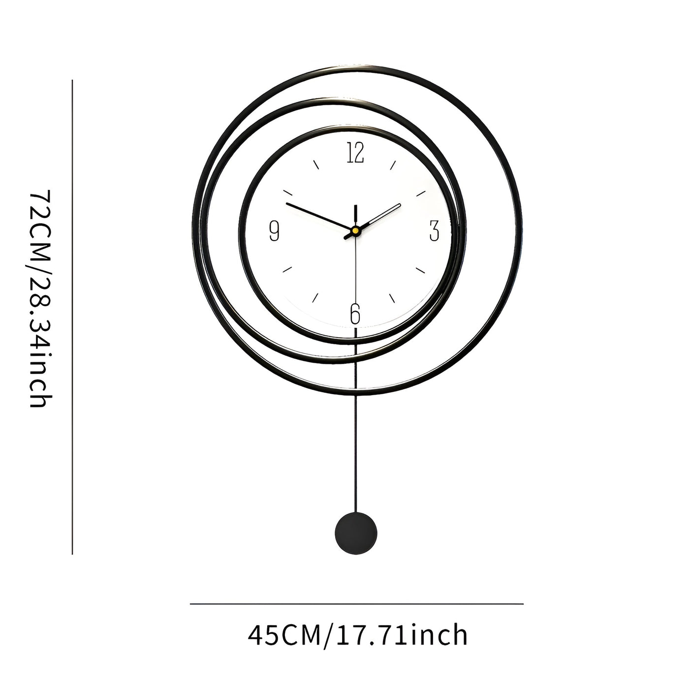 MetroStyle Uhr - Minimalistische Metall-Wanduhr