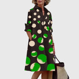 Oshadi - Elegantes Mini Kleid Mit Tasche in Grün