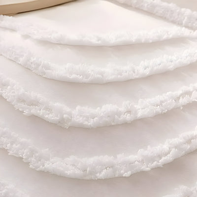 PureHaven Duvet Set - 3pcs Luxus Streifen Schnitt Bettbezug