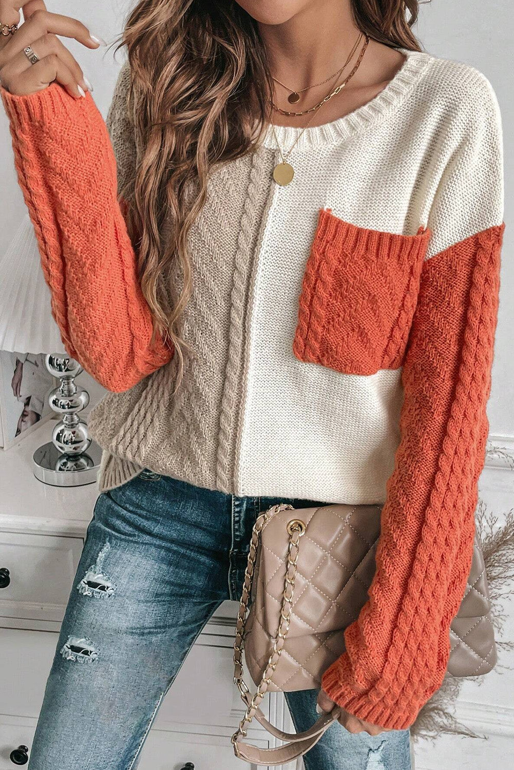 Hermione - Farbblock-Sweater