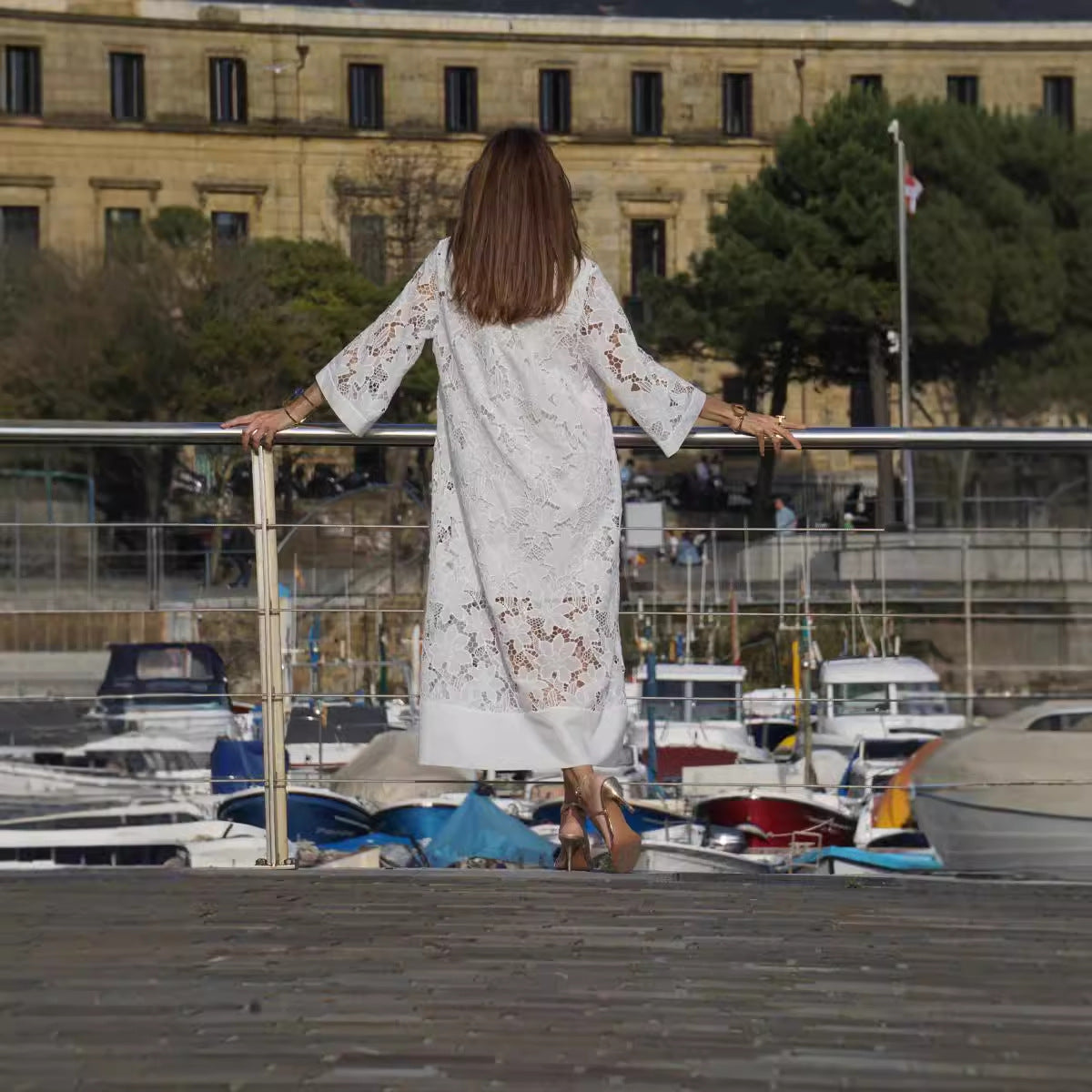 Nova® | Elegantes Kleid mit Bordüren