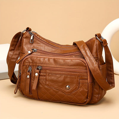 Vera | Multi-Zipper Umhängetasche