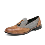 Herren Mokassins Leder Textil Casual - Henrik in Braun