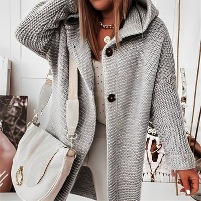 Jenny - Kapuzen-Strickjacke mit Statement-Charakter