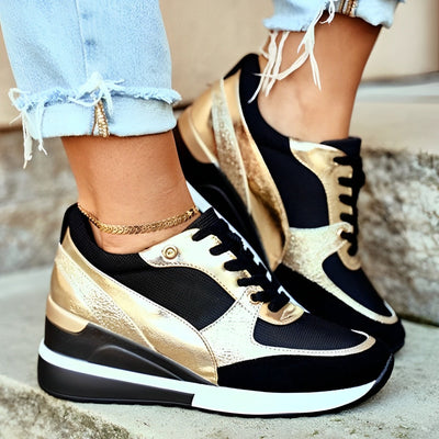 Amelia – Keilsneaker mit Schnürung: Sportlich