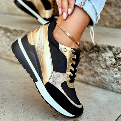 Amelia – Keilsneaker mit Schnürung: Sportlich