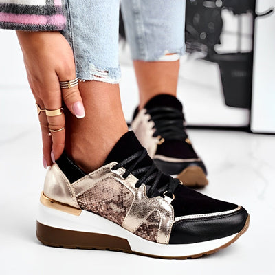 Amelia – Keilsneaker mit Schnürung: Sportlich