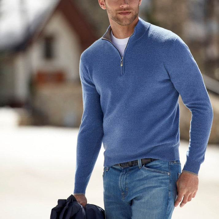 Boris - Stylischer Herrenpullover mit Reißverschluss