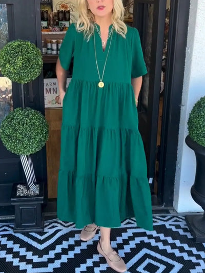 MARJOEIN - MIDIKLEID MIT KURZEN ÄRMELN