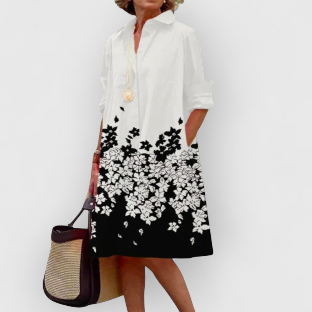 Kristel | Midi-Punktkleid