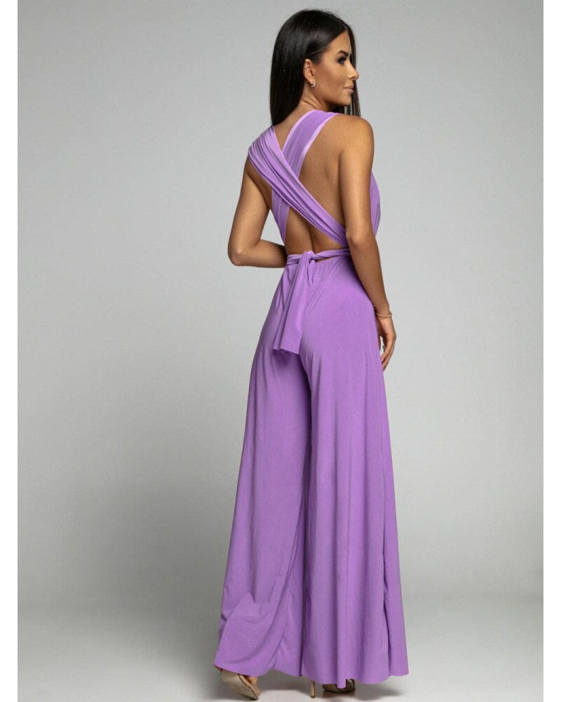 Rania - Damen Jumpsuit ärmellos mit V-Ausschnitt
