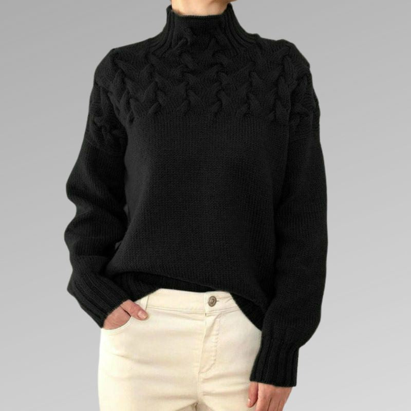 Giuliana - Zopfstrickpullover Damen Elegant