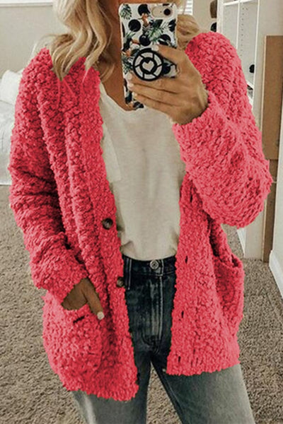 Lässige Strickjacke mit Taschen