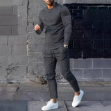 Adelard - Herren-Set mit Pullover und Hose in Dunkelgrau