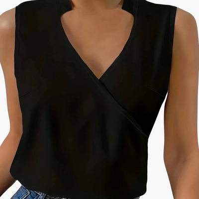 Susanne | Elegantes ärmelloses Wickel-Top