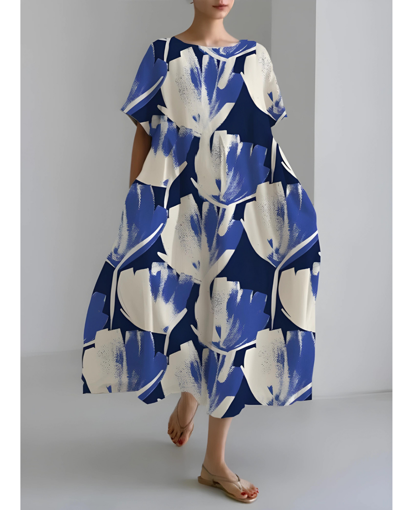 Dora - Elegantes Rundhals-Kleid für Damen