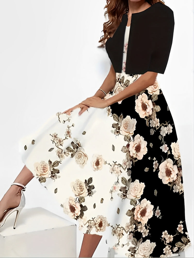 Leone - Geblümtes Midikleid mit Blazer für Frauen