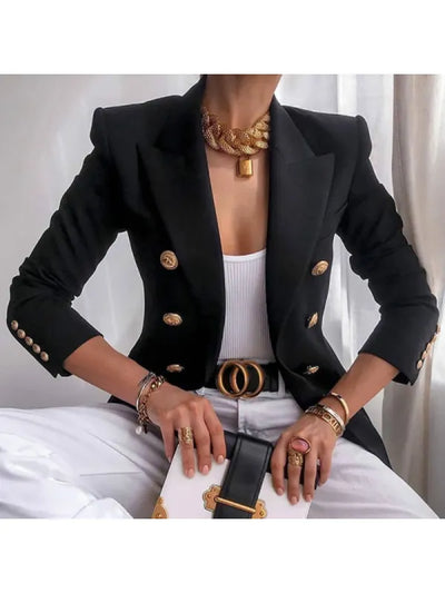 Agata - Damen Blazer Knopfleiste Elegant