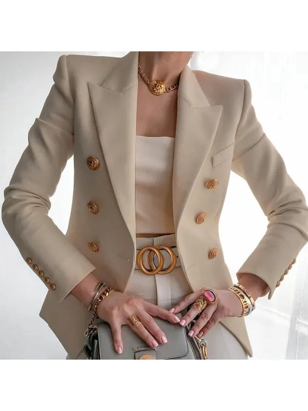 Agata - Damen Blazer Knopfleiste Elegant