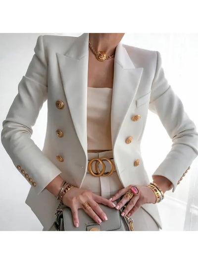 Agata - Damen Blazer Knopfleiste Elegant
