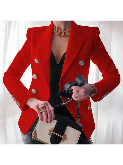 Agata - Damen Blazer Knopfleiste Elegant