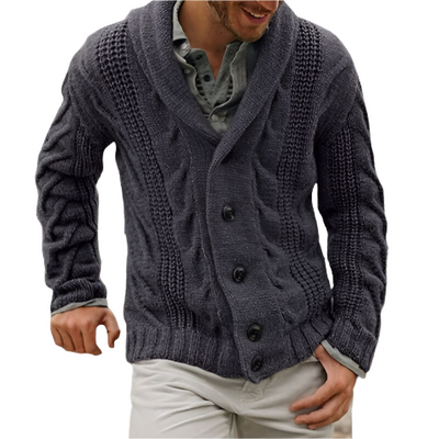 Vasile - Elegante Strickjacke mit klassischem Schalkragen