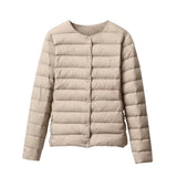 Elfriede | Damen Frühlings Leichte Gesteppte Pufferjacke in Khaki