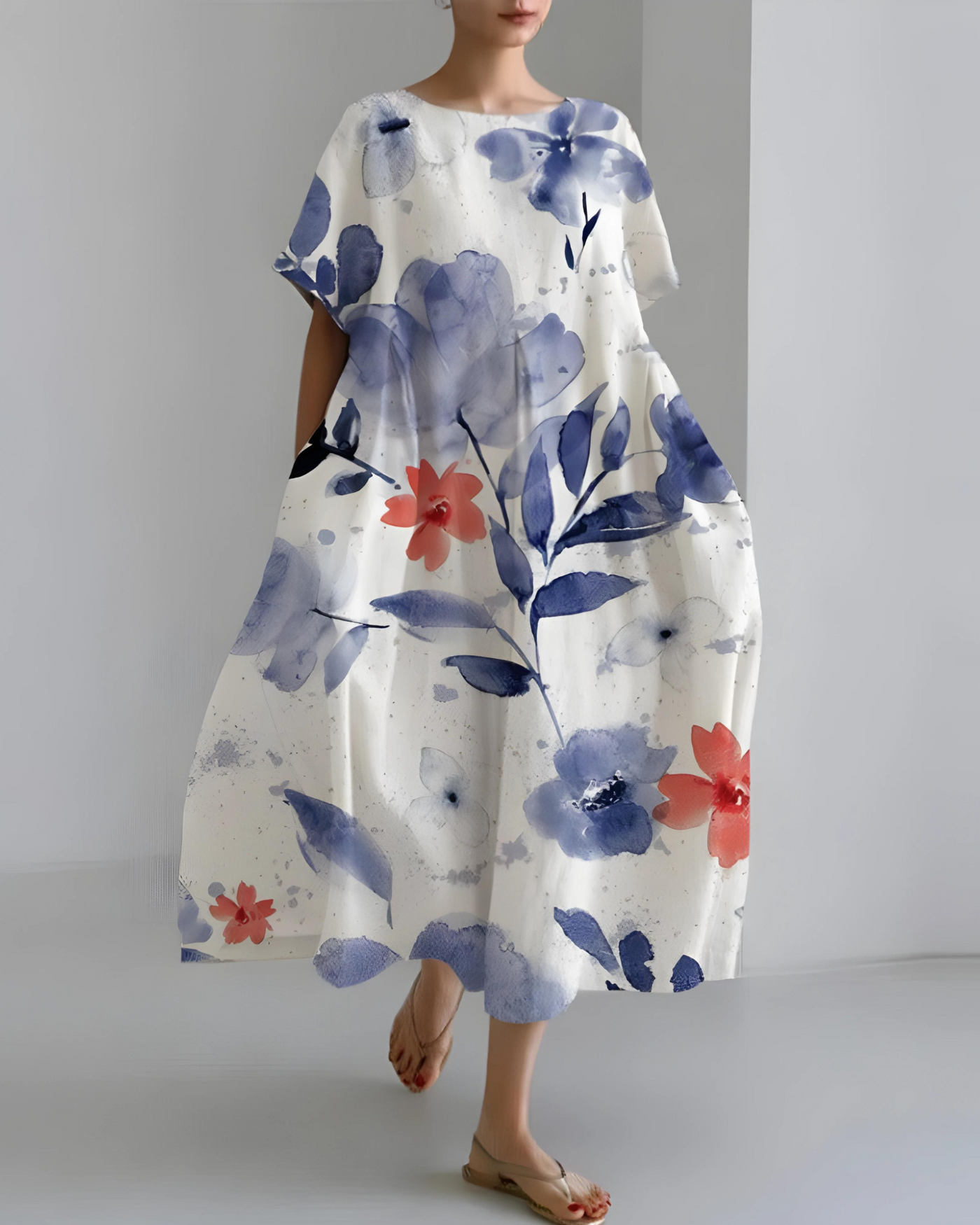 Dora - Elegantes Rundhals-Kleid für Damen