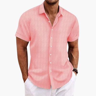 Olaf | Herren Lässiges Gestreiftes Kurzarmhemd