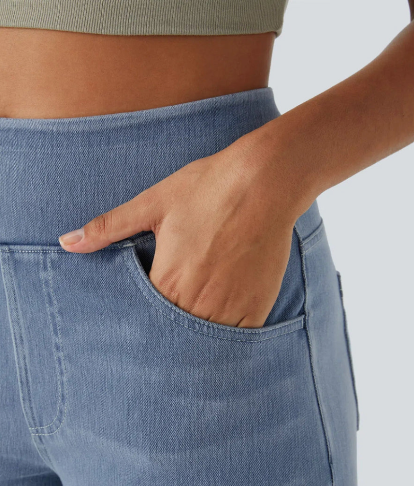 Weite High-Waist Jeans