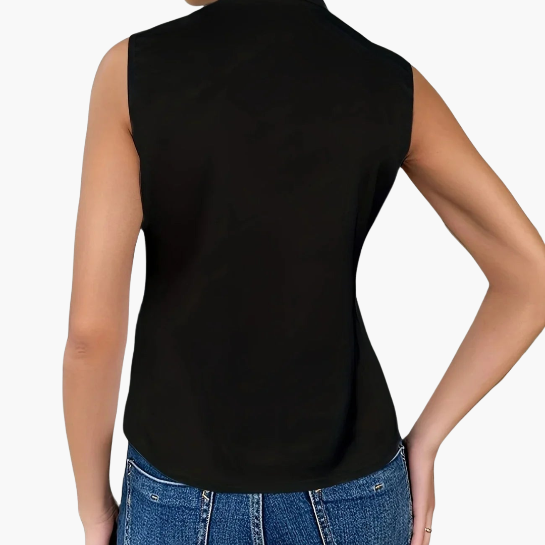 Susanne | Elegantes ärmelloses Wickel-Top