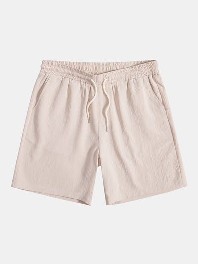 Plissiertes Hemd und strukturierte Shorts