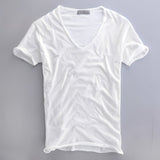 Brett – Bequemes, lässiges Herren-T-Shirt in Weiß