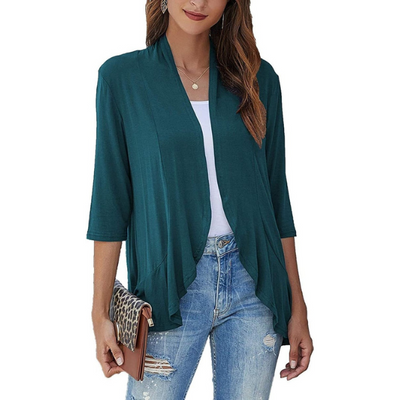 SEVDA - LEICHTER CARDIGAN MIT DREIVIERTELÄRMELN