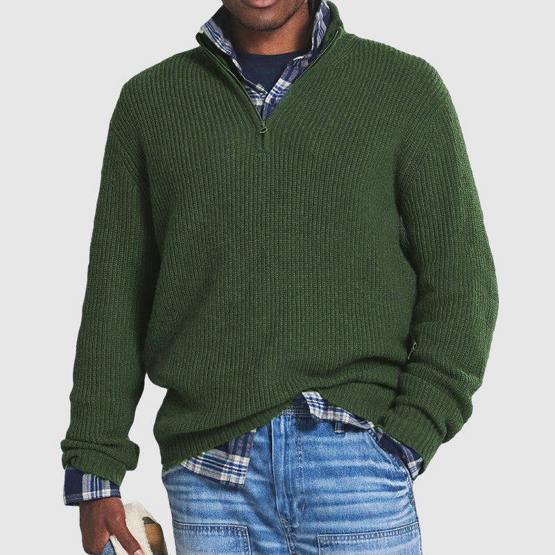 Adrien - Kaschmir Pullover Herren Reißverschluss