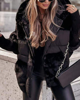 Raeinha | Thermojacke mit Kapuze in Schwarz