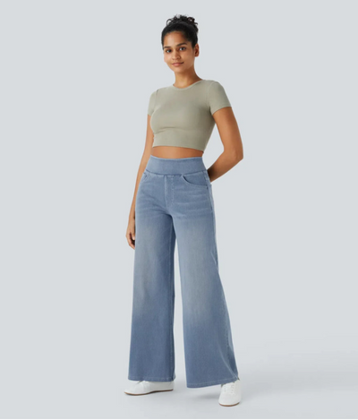 Weite High-Waist Jeans