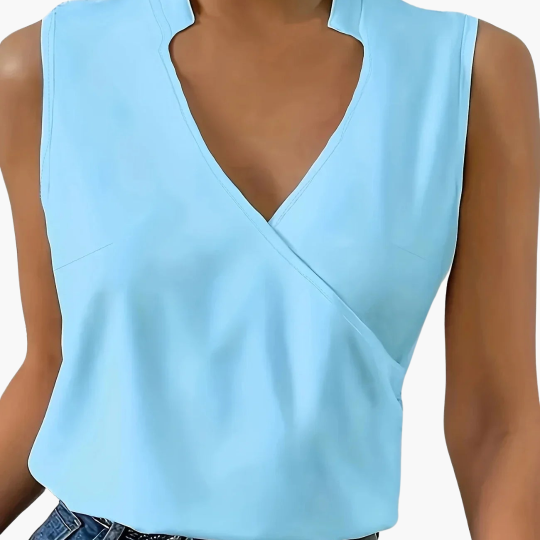 Susanne | Elegantes ärmelloses Wickel-Top