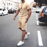 Stevie - Zweiteiliges Set Herren - für lässige Freizeitkleidung in Khaki