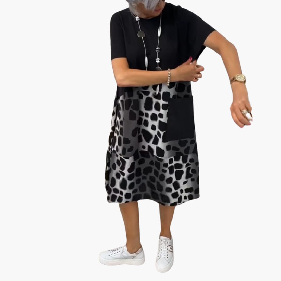 Sommerkleid Damen - Lockeres Freizeitkleid mit Musterprint